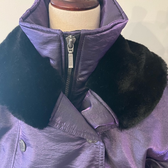 NILS Vintage Iridescent Metallic Purple Cropped Ski Jacket - Picture 2 of 16
